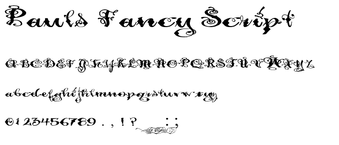 Pauls Fancy Script font